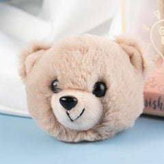 Long Haired Teddy Bear Scarf Autumn Winter Plush Brooch