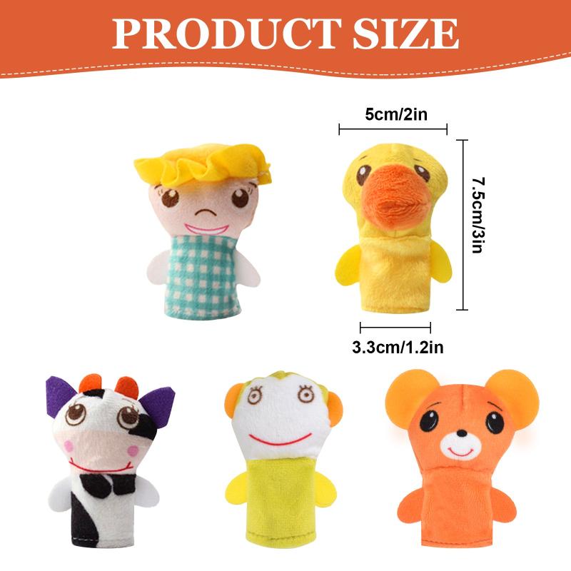 Animal Farm Hand Puppets Set Plush Toy for Kids