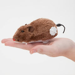 4pcs Clockwork Plush Mouse Tricky Dog Cat Toy Runs & Wags