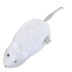 4pcs Clockwork Plush Mouse Tricky Dog Cat Toy Runs & Wags