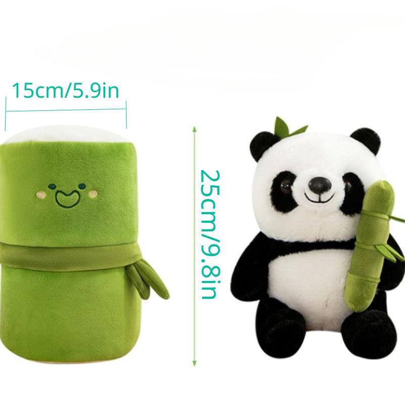 Bamboo Panda Doll Plush Toy Holding Bamboo Panda Doll Cartoon National Treasure
