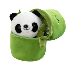 Bamboo Panda Doll Plush Toy Holding Bamboo Panda Doll Cartoon National Treasure