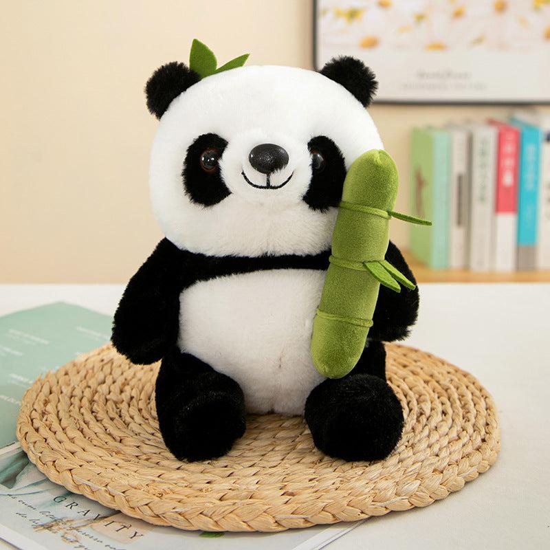 Bamboo Panda Doll Plush Toy Holding Bamboo Panda Doll Cartoon National Treasure