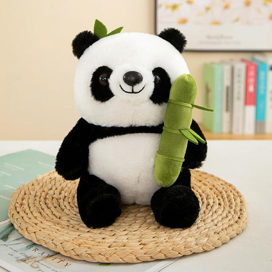 Bamboo Panda Doll Plush Toy Holding Bamboo Panda Doll Cartoon National Treasure