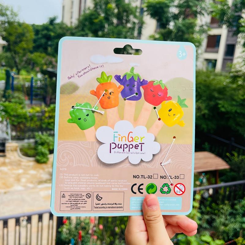 5pcs Finger Doll Toy Fruit And Vegetable Doll Early Education Puzzle