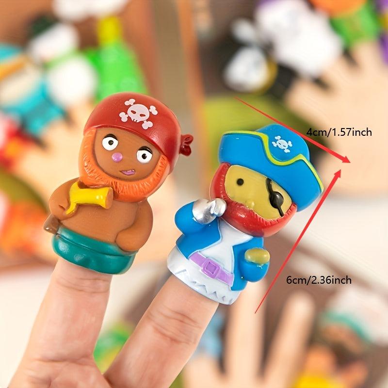 5pcs Pirate Style Finger Puppet Mini Plush Toys Educational Finger Toys