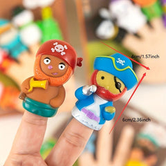 5pcs Pirate Style Finger Puppet Mini Plush Toys Educational Finger Toys