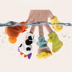 5pcs Mini Animal Finger Puppet Sets Educational Plushies