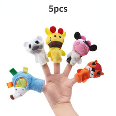 5pcs Mini Animal Finger Puppet Sets Educational Plushies