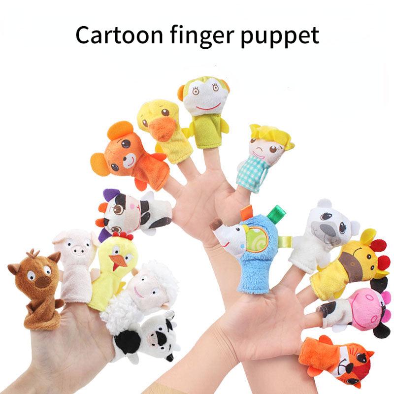 5pcs Mini Animal Finger Puppet Sets Educational Plushies