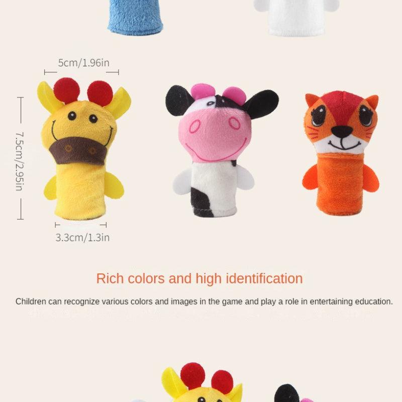 5pcs Mini Animal Finger Puppet Sets Educational Plushies