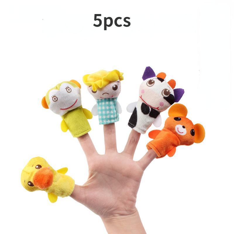5pcs Mini Animal Finger Puppet Sets Educational Plushies