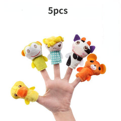 5pcs Mini Animal Finger Puppet Sets Educational Plushies