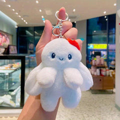 Lovely Doll Strawberry Rabbit Pendant Plush Keychain Toy Gift for Kids