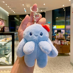 Lovely Doll Strawberry Rabbit Pendant Plush Keychain Toy Gift for Kids