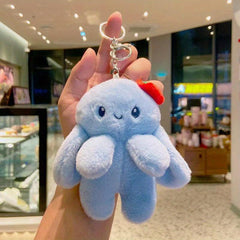 Lovely Doll Strawberry Rabbit Pendant Plush Keychain Toy Gift for Kids