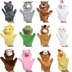 12pcs Zodiac Plush Hand Puppets Baby Mini Finger Toys