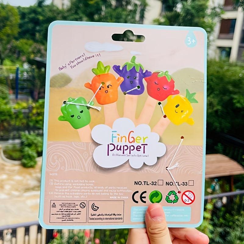 Puppet Toys Story Glue Fruit And Vegetable Ornaments Finger Toys Puzzl