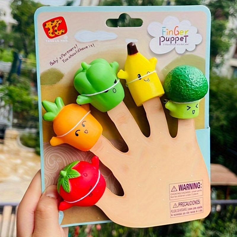 Puppet Toys Story Glue Fruit And Vegetable Ornaments Finger Toys Puzzl
