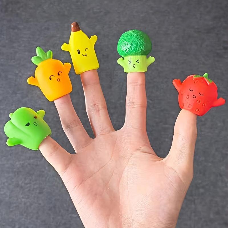 Puppet Toys Story Glue Fruit And Vegetable Ornaments Finger Toys Puzzl