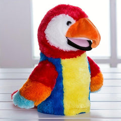 Bird Parrot Hand Puppet Soft Plush Toy for Pretend Playing Dolls