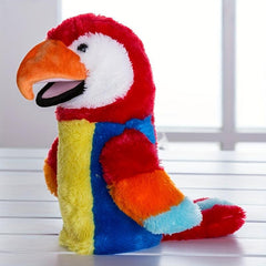 Bird Parrot Hand Puppet Soft Plush Toy for Pretend Playing Dolls
