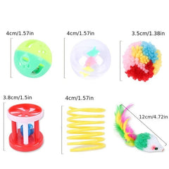 21Pcs Cat Toy Kit Teasing Cat Stick Plush Mouse & More