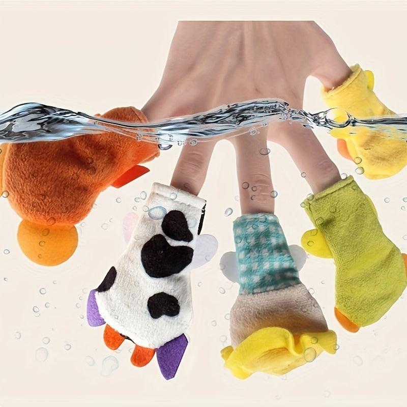 5pcs Cartoon Finger Puppet Set Animal Finger Dolls Interactive Education
