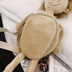 Funny Plush Toy Crossbody Bag, Random Embroidered Doll, Holds Items