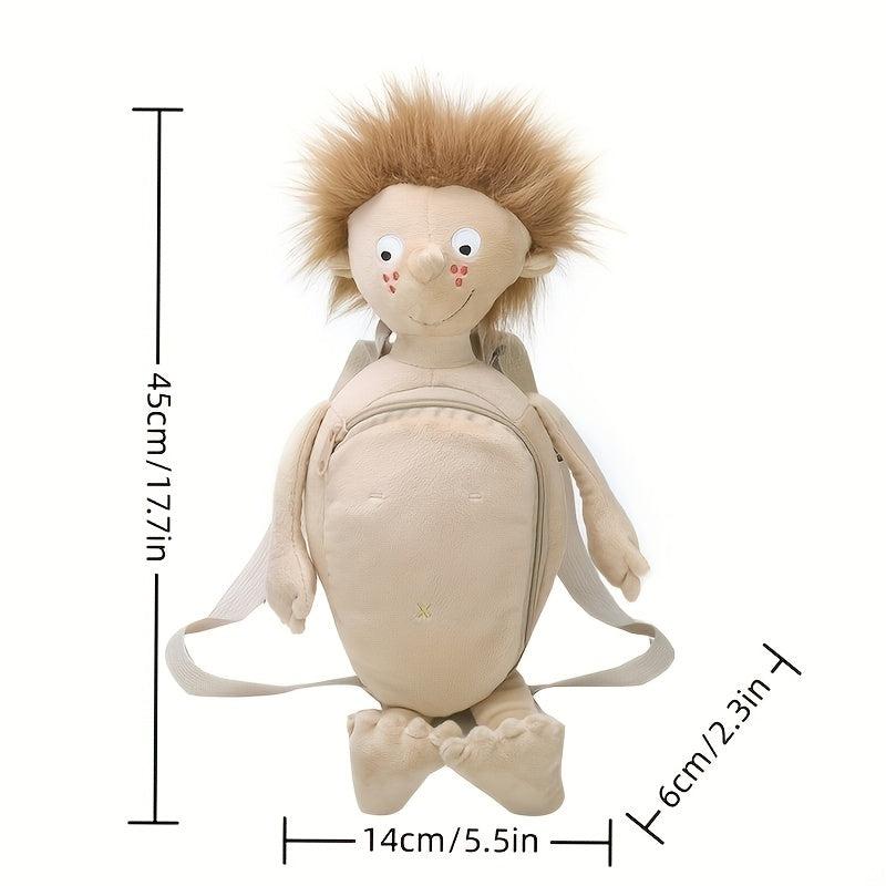 Funny Plush Toy Crossbody Bag, Random Embroidered Doll, Holds Items