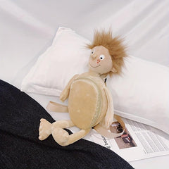 Funny Plush Toy Crossbody Bag, Random Embroidered Doll, Holds Items