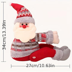 Christmas Window Curtains Buckle Cartoon Doll Decoration