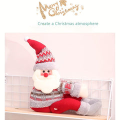 Christmas Window Curtains Buckle Cartoon Doll Decoration
