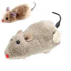 2pcs Wind Up Plush Mouse Toy For Indoor Cats Interactive Cat Toys