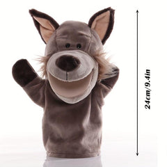 5pc Kids Hand Puppet Set w/ Working Mouth Toddler Safari Animal Plush Toy
