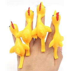 10 Pcs Sling Shot Chicken Catapult Toy Stretchy Chicken Toy Fun Party Activities