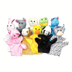 10 Pcs Pack Finger Puppets Kids Large Santa Christmas Animal Doll