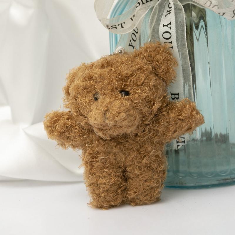 Long Haired Little Bear Doll Plush Toy Gift Bag Pendant