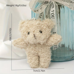 Long Haired Little Bear Doll Plush Toy Gift Bag Pendant
