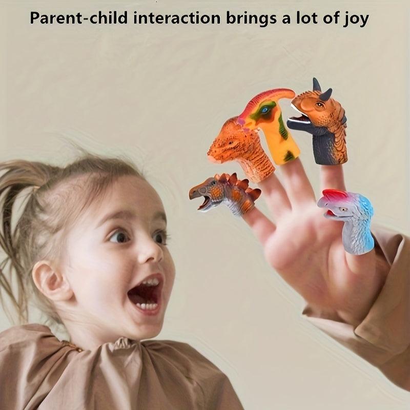 Dinosaur Finger Doll Toy for Small Animal Interaction