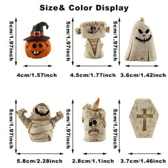 Halloween Ghost Mummy Figurine Spooky Home Decor Resin Ghost Shape