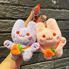 Cat Claw Satchel Doll Small Plush Toy Pendant Mini Bag Key Chain