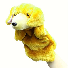 Big Yellow Dog Hand Puppet Plush Toy Gift for Kids Christmas Party Favors