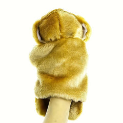 Big Yellow Dog Hand Puppet Plush Toy Gift for Kids Christmas Party Favors