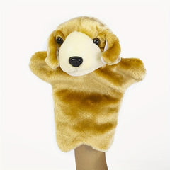 Big Yellow Dog Hand Puppet Plush Toy Gift for Kids Christmas Party Favors