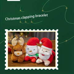 Christmas Plush Toy Santa Elk Snowman Clapper Ring Decoration Gift