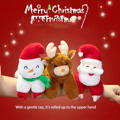 Christmas Plush Toy Santa Elk Snowman Clapper Ring Decoration Gift
