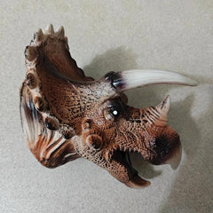 Dino Hand Puppet Gloves Soft Rubber T-Rex Triceratops Kids Animal Model
