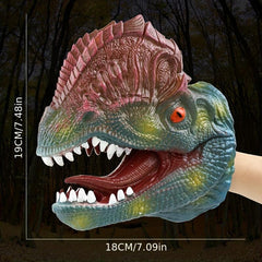Dino Hand Puppet Gloves Soft Rubber T-Rex Triceratops Kids Animal Model