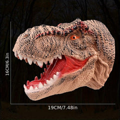 Dino Hand Puppet Gloves Soft Rubber T-Rex Triceratops Kids Animal Model